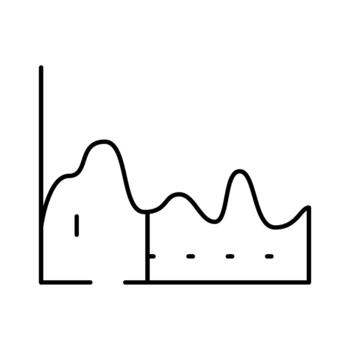 Data analysis visualization showing business statistics graph vector