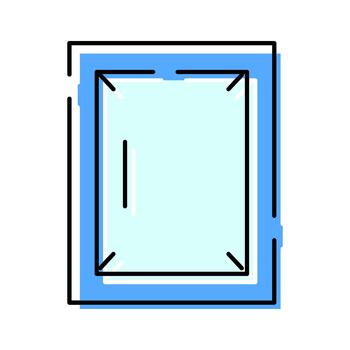 Window opening and closing abstract linear icon vector