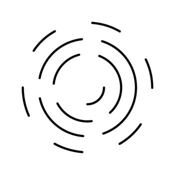 Abstract concentric ripple lines creating a dynamic swirl vector