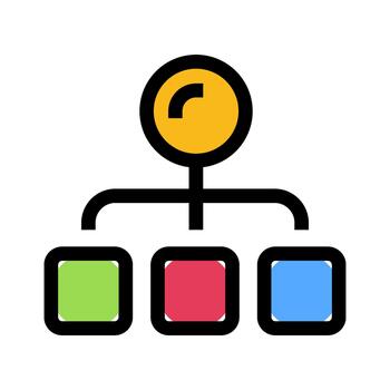 jerárquico diagrama de flujo demostración conexión puntos y datos fluir vector