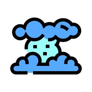 Cloud with rain icon representing weather forecast vector