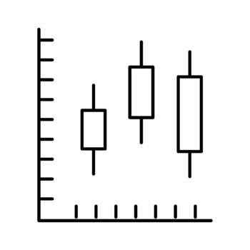 candelero gráfico mostrando financiero mercado datos análisis para comercio vector