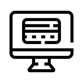 computadora monitor mostrando crédito tarjeta para en línea pago vector