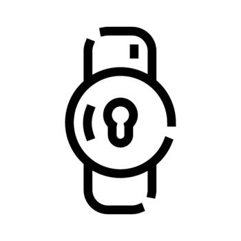 Padlock keyhole icon for digital security and access control vector