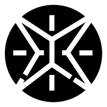 Network data connection hub distributing information technology icon vector