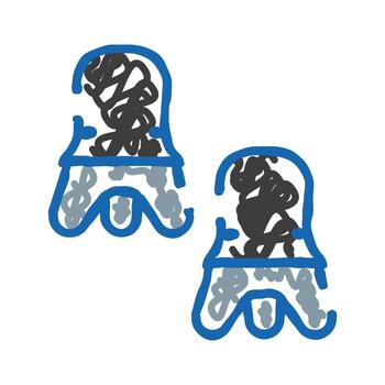 resumen garabateado fantasmas flotante en un blanco antecedentes vector