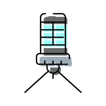 Studio microphone icon for audio recording and broadcast vector