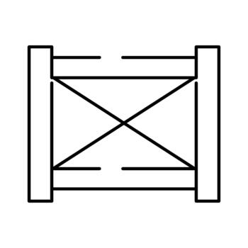 andamio estructura Proporcionar construcción apoyo línea icono vector