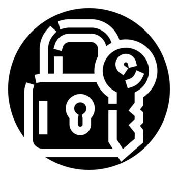 Unlocking digital security password access icon concept vector