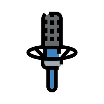 Studio microphone icon for recording and broadcasting audio vector