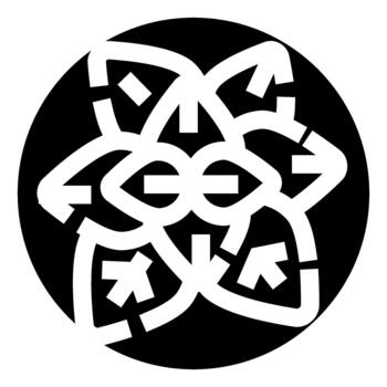 flechas formando resumen circulo modelo con múltiple direcciones vector