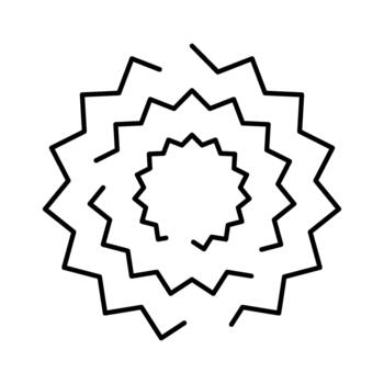 resumen negro zigzag líneas formando un espiral modelo vector