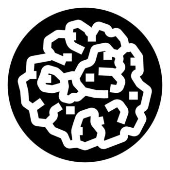 Human brain icon symbolizing intelligence learning and memory vector