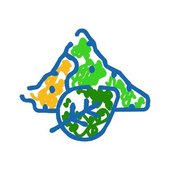 bosque camuflaje modelo formando un resumen mapa icono vector