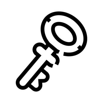 Key unlocking access solution for security and real estate vector