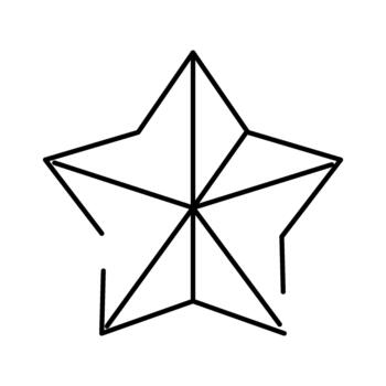 resumen estrella diseño revelador roto incompleto geométrico líneas vector