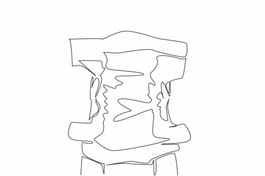 Continuous one line drawing hands of baby holding open diaper with both hands. Adhesive diapers. Played by cute little fingers. Kids In Need Of Diapers Day. Single line draw design vector