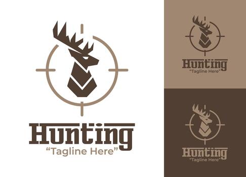 Hunting Logo Sharp Target Mark Identity vector