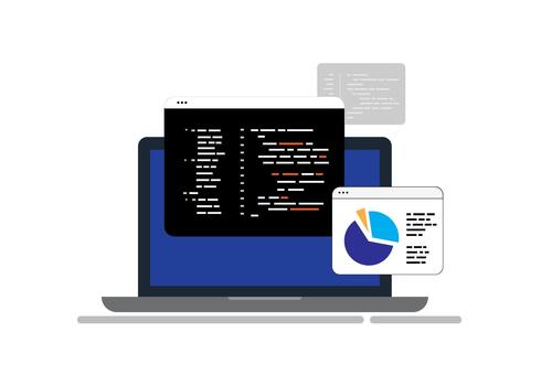 backend desarrollo codificación y programación valores ilustración vector