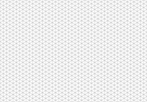 Isometric squared grid. Notebooks sheet blank template. Black isometric line guides. Printable 3d perspective backdrop. Mathematic typography pattern for making notebook productions for education. vector