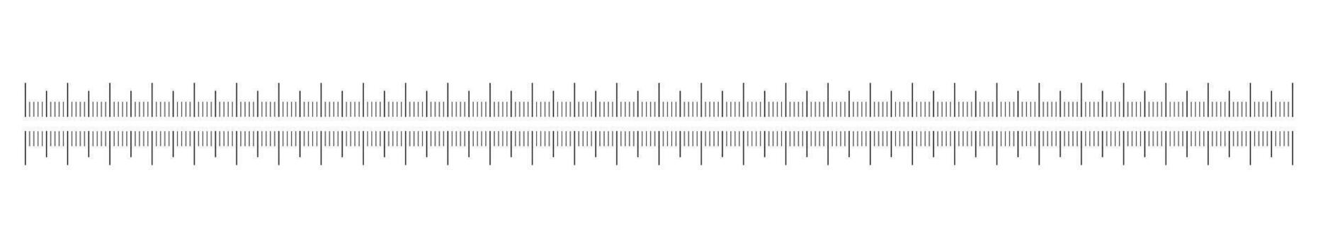 Ruler scale 30 centimeters without numbers. Measuring chart with 300 mm. Ruler scale, sewing tool template. Length measurement height, distance, math. vector