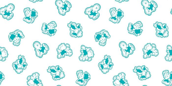 Popcorn Background pattern. doodle popcorn seamless pattern background. Popcorn fluffy flakes pattern. Popcorn pattern for packaging snacks. vector