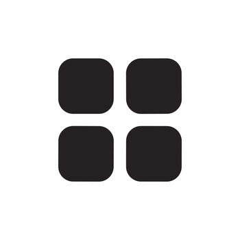 Simple Solid Square Grid Menu Icon for Web Application and Mobile Design vector