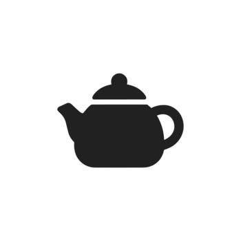 Minimalist Flat Teapot Beverage Element Symbol Sign Simple Icon vector