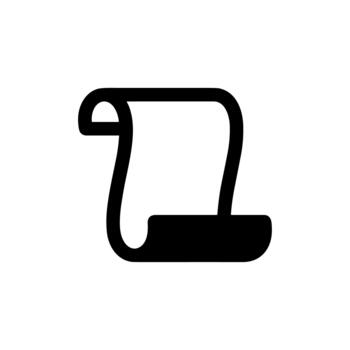 sencillo sólido Desplazarse documento plano icono clásico antiguo papel mensaje vector