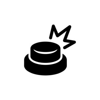 minimalista plano diseño botón prensa con sonido efecto firmar elemento vector