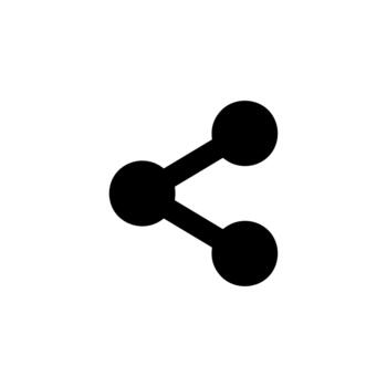 Simple Flat Design Share Connection Interface Symbol Glyph Icon vector