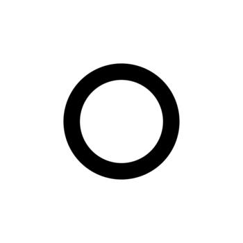 Simple Bold Outline Circle Shape Geometric Form Element Graphic vector