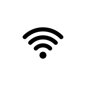 Simple Line Style Wireless Wifi Connection Signal Strength Symbol Icon vector