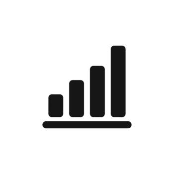 Minimalist Flat Style Increasing Bar Chart Statistic Simple Icon vector