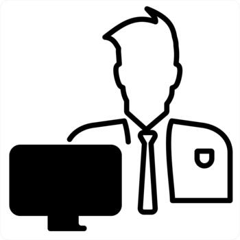 Study Time and time in black line color vector