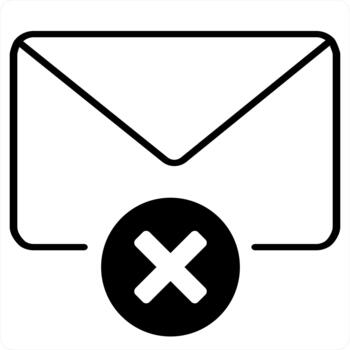 Remove Message and message concept in black line color vector