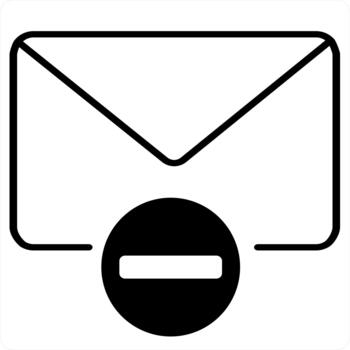 Remove Message and delete message icon concept in black line color vector