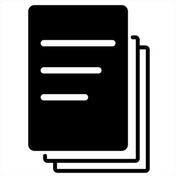 Duplicate Copy and Create Icon Concept in black line color vector