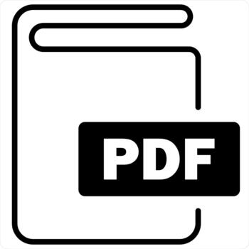 pdf archivo y documento icono concepto en negro línea color vector