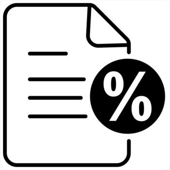 Document and Page Icon Concept in black line color vector