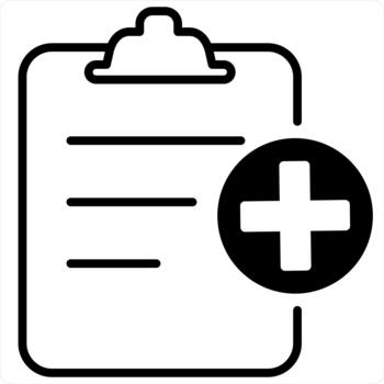 Add Page and New Icon Concept in black line color vector