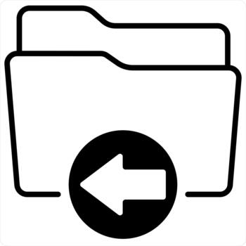 carpeta y archivo icono concepto en negro línea color vector