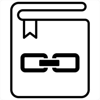 Link Folder and File in black line color vector