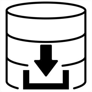 Download Server and database icon concept in black line color vector