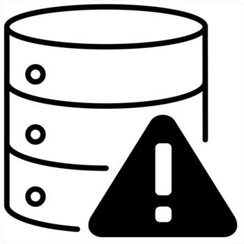 Server Maintenance and data icon concept in black line color vector