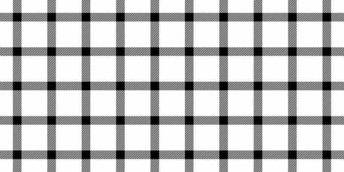 Platform tartan background pattern, decorative seamless plaid check. Curve texture textile fabric in white and black colors. vector