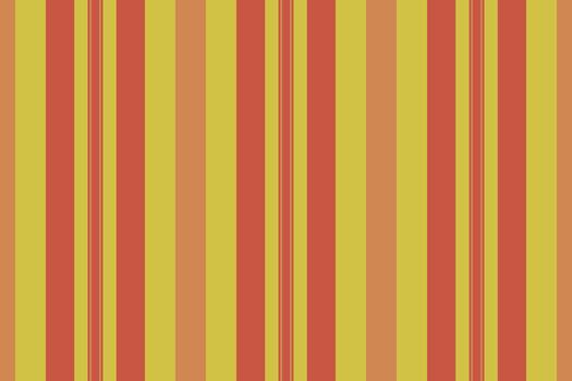 Hobby stripe pattern, paint fabric lines texture. Couch textile seamless background vertical in red and yellow colors. vector