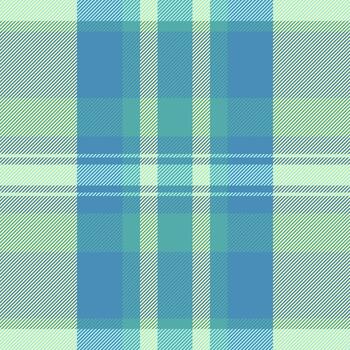 Exotic background textile fabric, asymmetric plaid check. Self texture tartan pattern seamless in light and cyan colors. vector