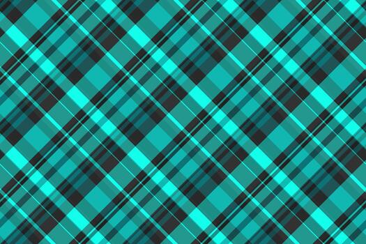 Decorative tartan plaid pattern, sixties background check seamless. Serene texture textile fabric in teal and grey colors. vector