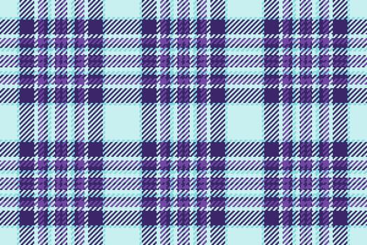 White textile texture background, graph pattern seamless. Difficult fabric check plaid tartan in light and indigo colors. vector